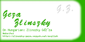 geza zlinszky business card